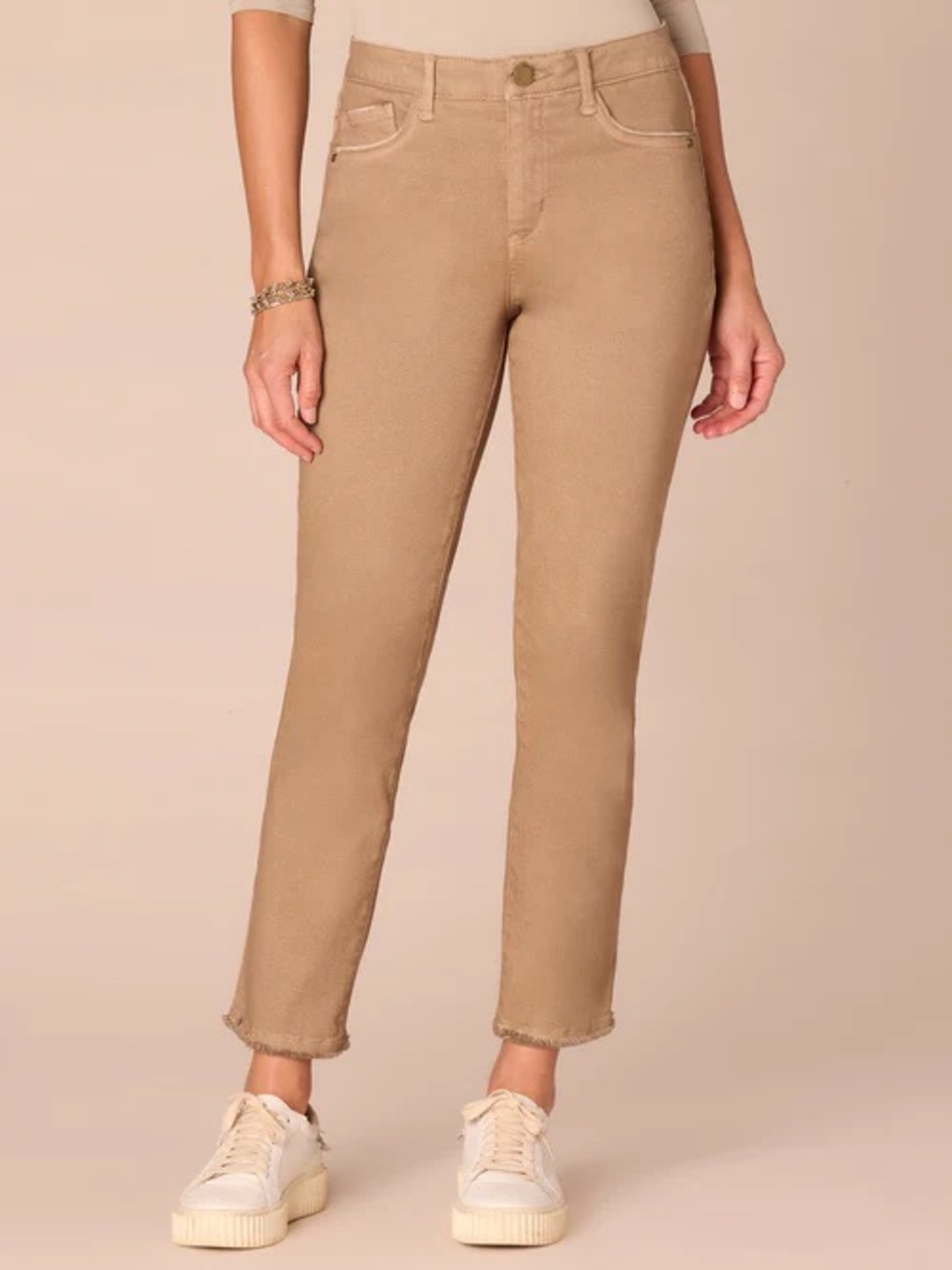 NWT Democracy High Rise Slim Straight Ab Solution Raw Hem Jeans size 2